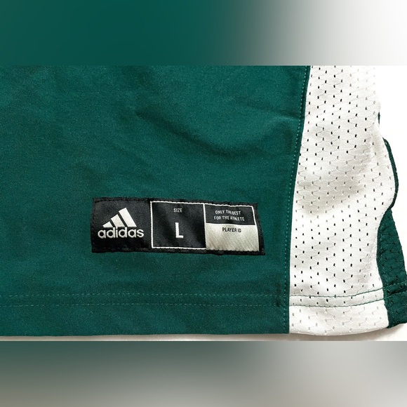 Adidas American Football Jersey Men’s Size large Emerald Green and White NWT - Picture 6 of 11